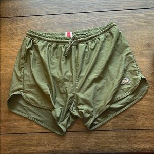 Tracksmith Olive Green Athletic Shorts